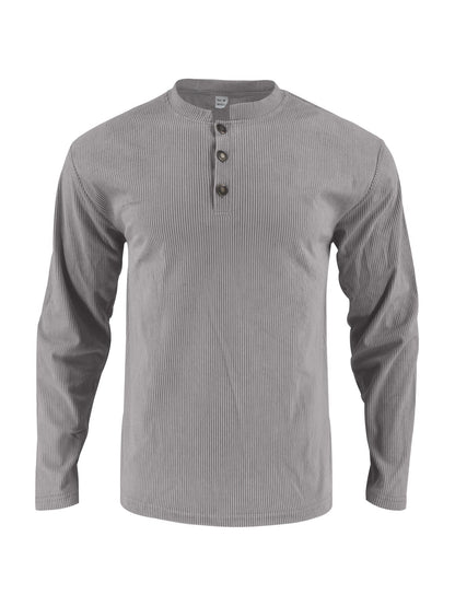Herren Langarmshirt Strukturiert Komfortabel Modern