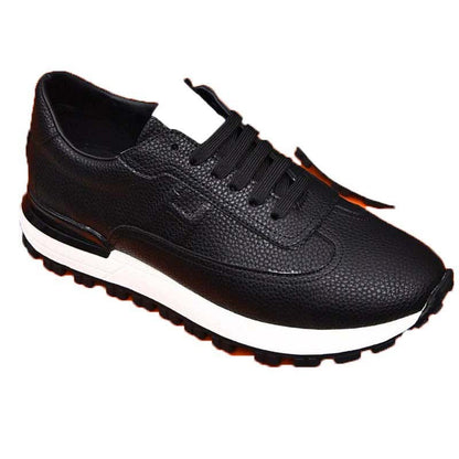 Damen Sneakers Sportlich Leder Laufschuhe bequem