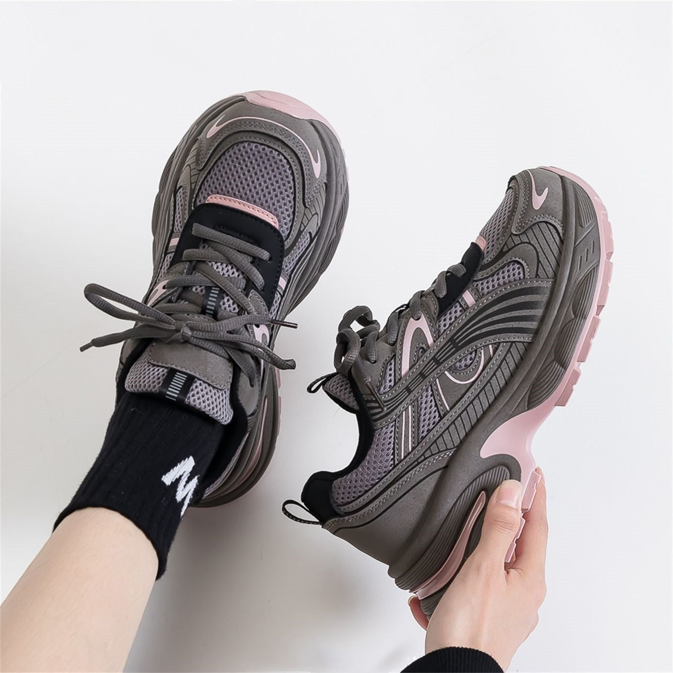Damen Sneaker Sportlich Leicht Laufschuhe High-Performance