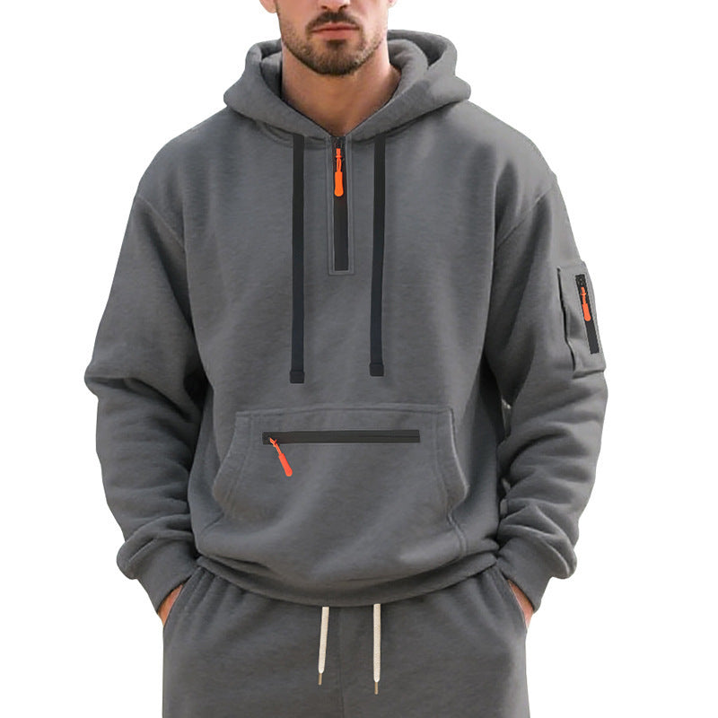 Herren Kapuzenpullover Modern Reißverschluss Trendig