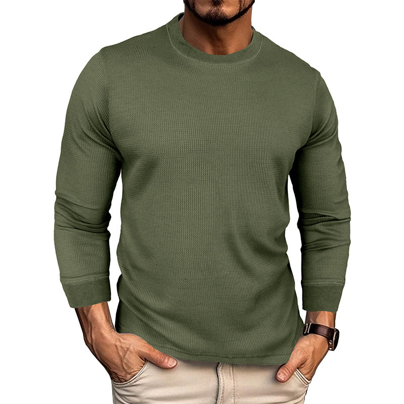 Herren Langarmshirt Slim Fit atmungsaktiv Baumwolle