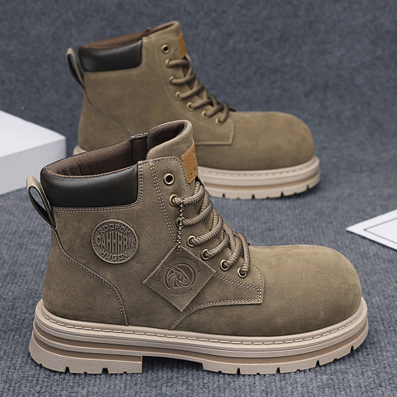 Damen Schnürboots Robust Wildleder Winterstiefel
