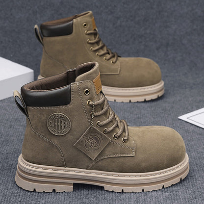 Damen Schnürboots Robust Wildleder Winterstiefel