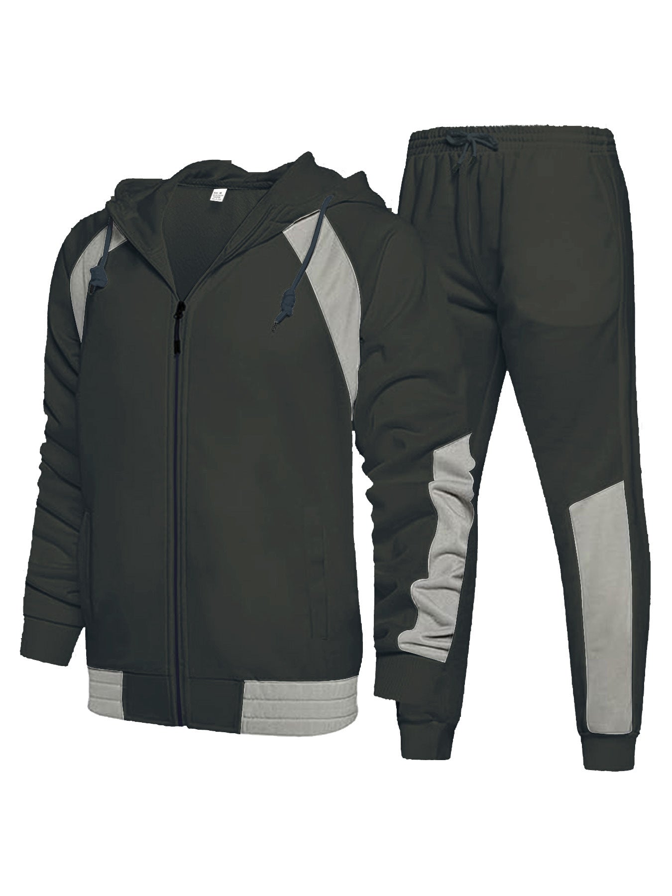 Herren Sportset Kapuze Taschen Jogginganzug Modern