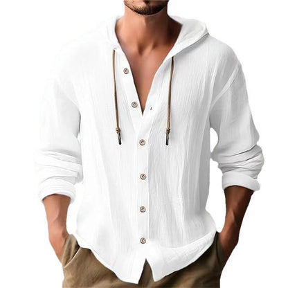 Herren Langarmhemd mit Kapuze Modern Trendy