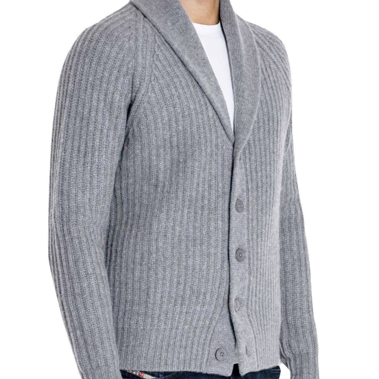 Herren Strickjacke Modern Reverskragen Elegante Kaschmir