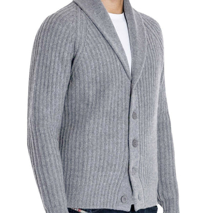 Herren Strickjacke Modern Reverskragen Elegante Kaschmir