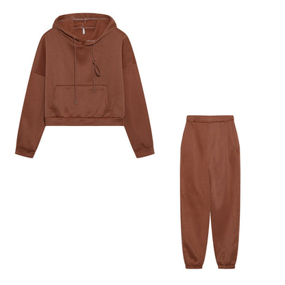 Damen Hoodie Set mit Jogginghose Bequem Elastisch