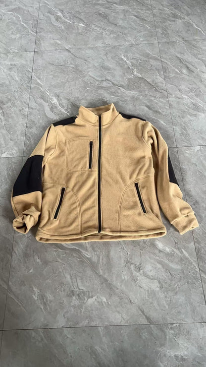 Herren Fleecejacke Modern Reißverschluss Praktische Taschen