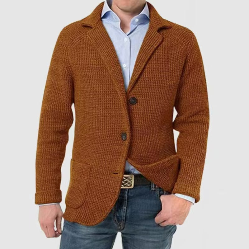 Herren Strickjacke Modisch Gestreift Elegant