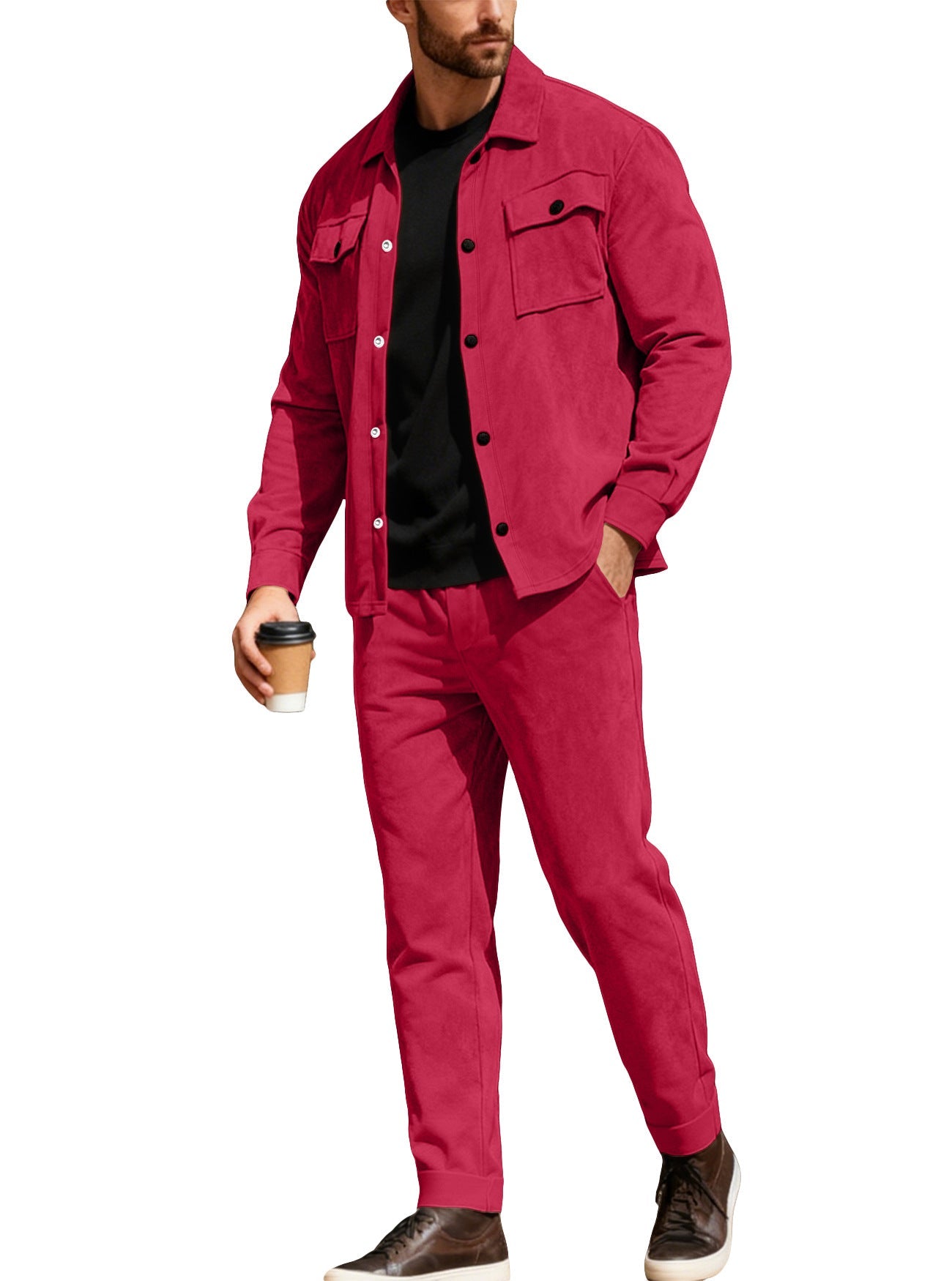 Herren Freizeitanzug Lässig Modern mit Taschen