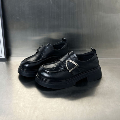 Damen Loafers Modern Schnalle Schuhe Trend - BerlinGlamour