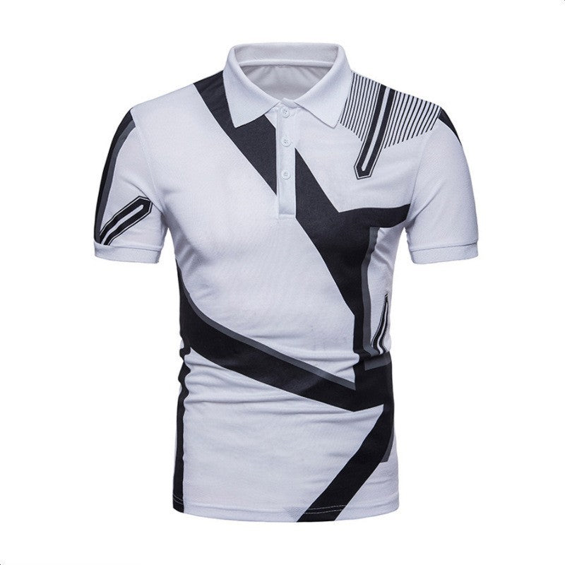 Herren Poloshirt Sportlich Modern mit Grafikdesign