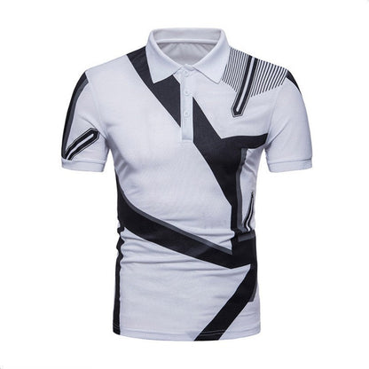 Herren Poloshirt Sportlich Modern mit Grafikdesign