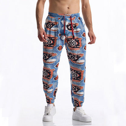 Herren Freizeithose Bequem Auffälliges Muster