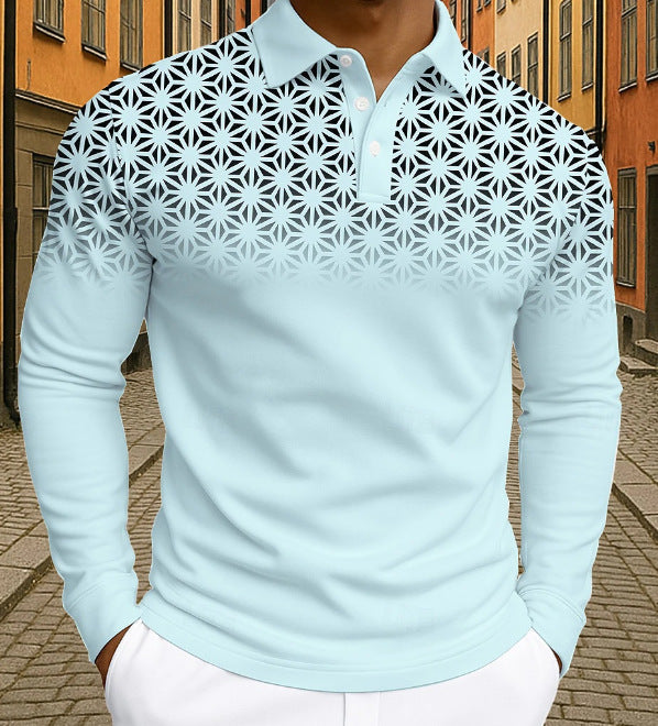 Herren Poloshirt Modern Trendig Graphisches Muster