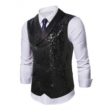 Herren Pailletten Vest Glamour Partyjacke Berlin Style - BerlinGlamour