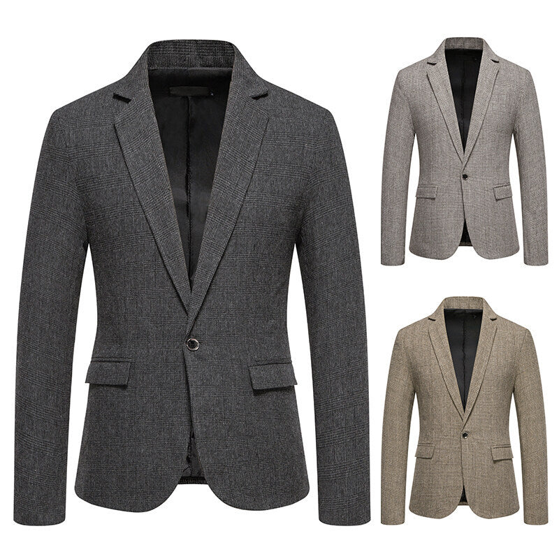 Herren Blazer Herringbone Elegant Slim Fit - BerlinGlamour