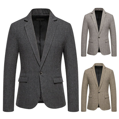 Herren Blazer Herringbone Elegant Slim Fit - BerlinGlamour