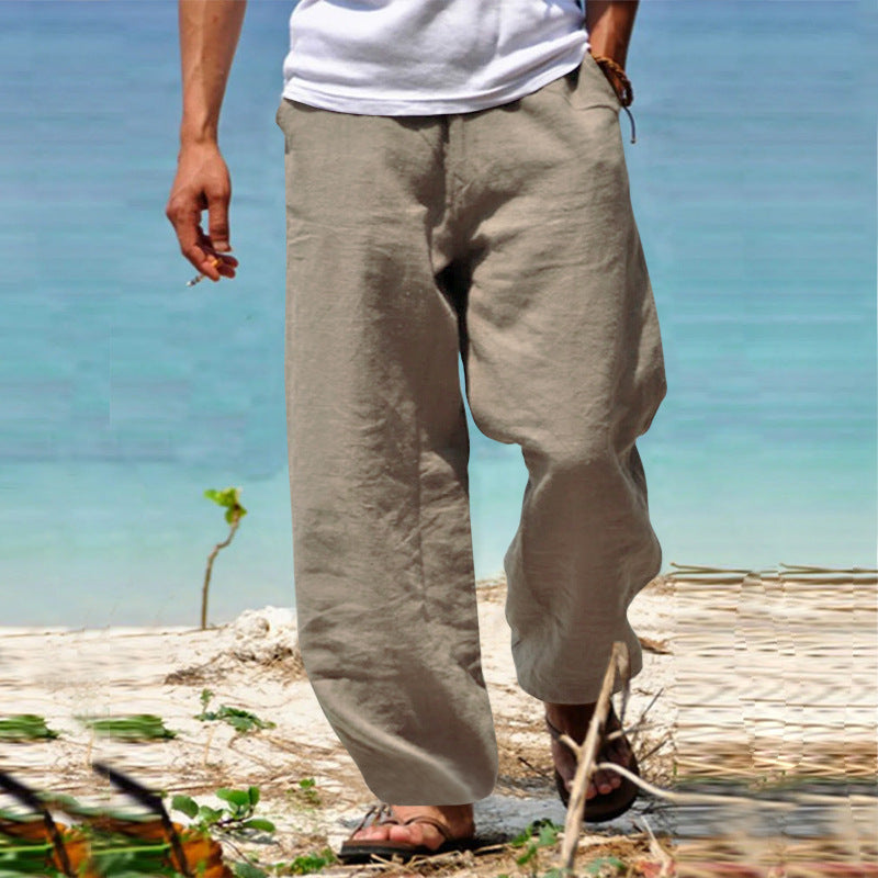 Leichte Leinenhose Herren Sommerhose Beige