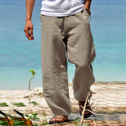 Leichte Leinenhose Herren Sommerhose Beige