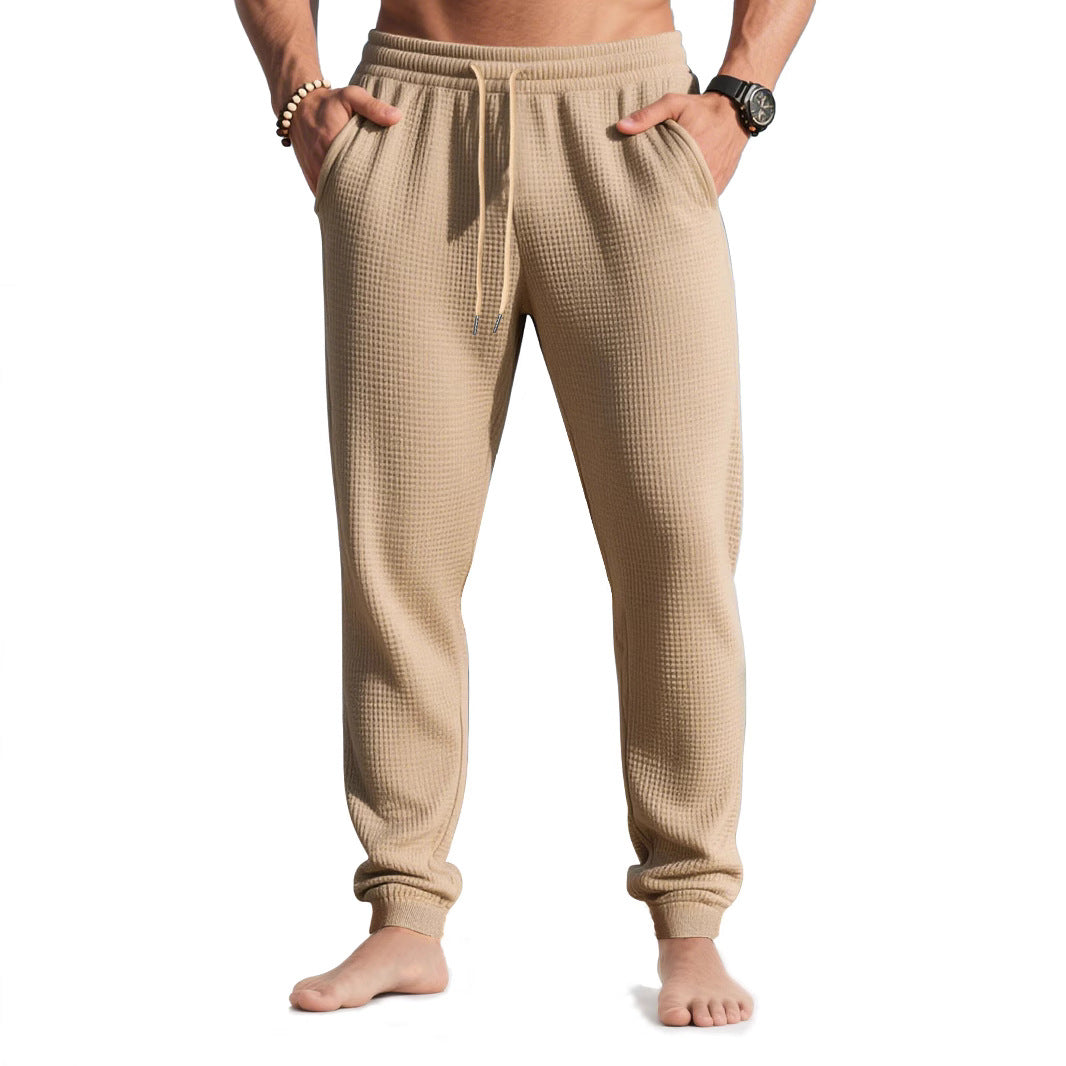Bequeme Herren Jogginghose Waffelstruktur Grau