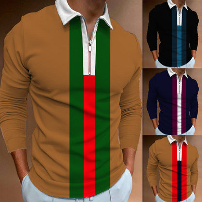 Herren Tennisoberteil Langarm Modern Farbblock Sportlich - BerlinGlamour