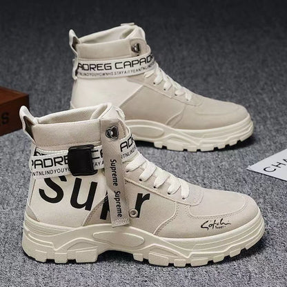 Damen Sneaker High-Top Knöchelriemen Verstellbar Trendy Damenmode - BerlinGlamour