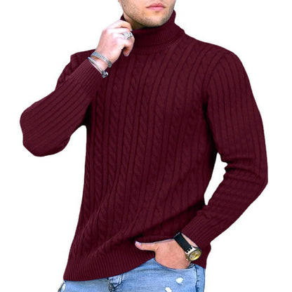Herren Rollkragenpullover Weich Kuschelig Strick