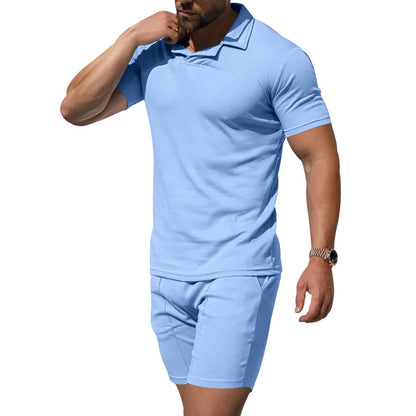 Herren Poloshirt und Shorts Set Elastisch Komfortabel Modern