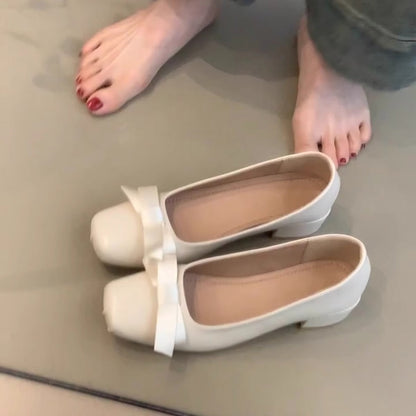 Damen Ballerinas Elegante Schleifen Detail Weich