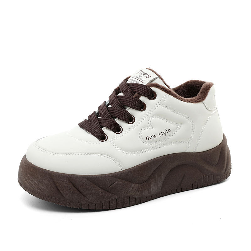 Damen Sneaker Sportlich Flauschig Warm