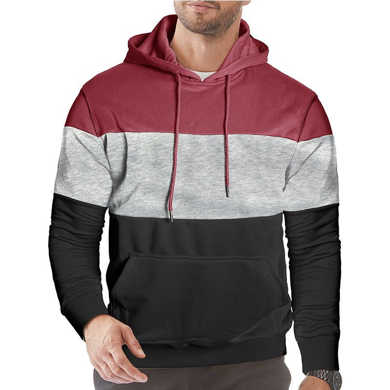 Herren Kapuzenpullover Trendig Farbblock Design Modern - BerlinGlamour