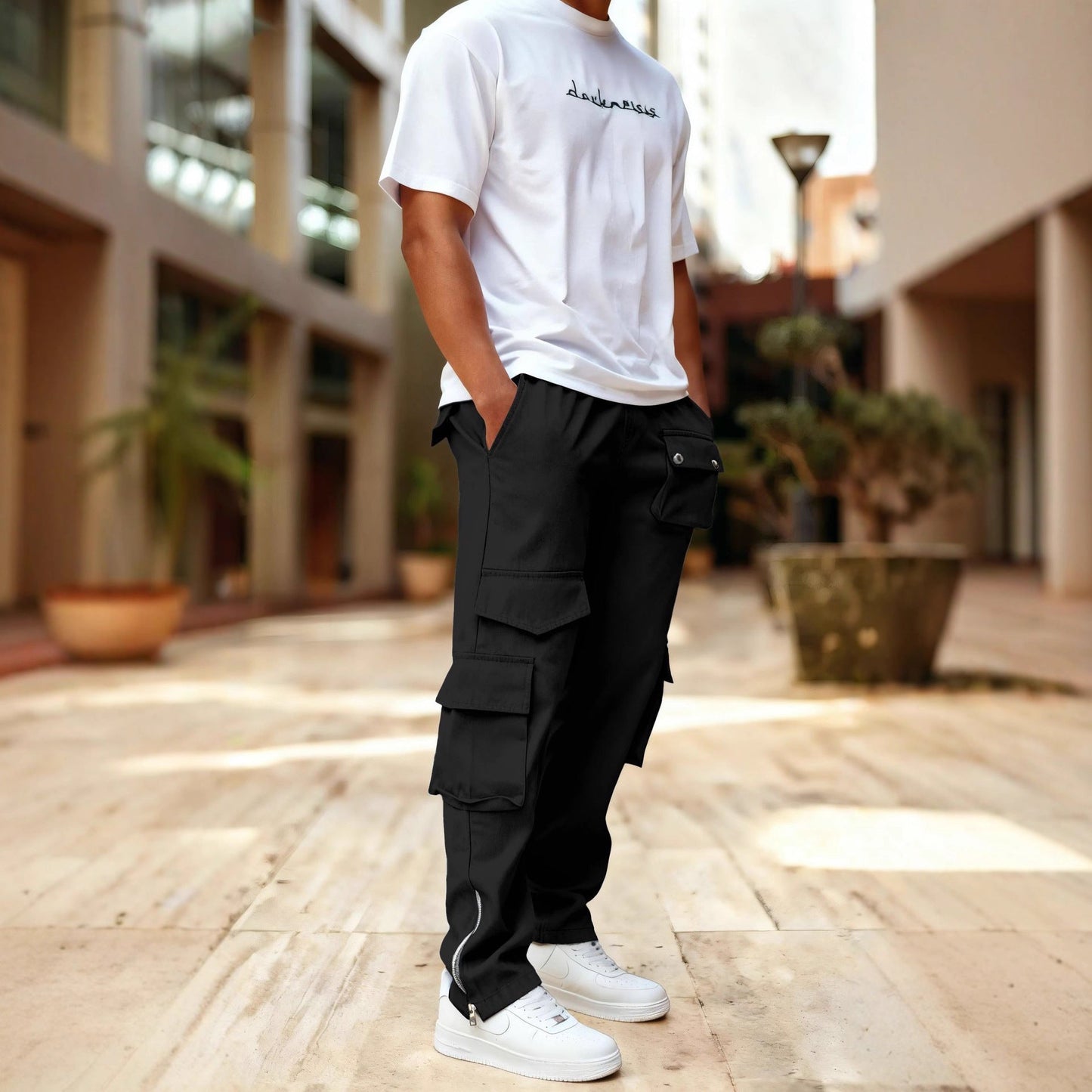 Herren Cargo-Hose Bequem Modern Freizeit