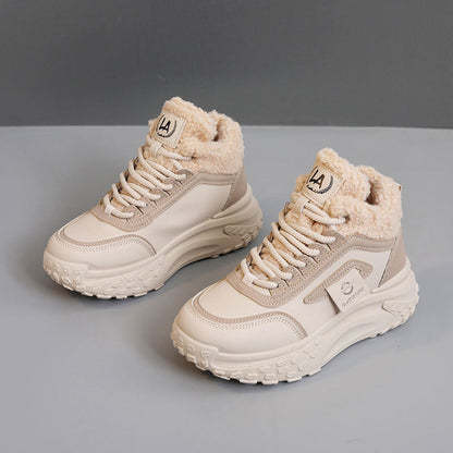 Damen Sneaker High-Top Isolierend Warm mit Weichem Innenfutter