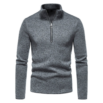 Herren Pullover Sportlich Hochkragen Reißverschluss Modern