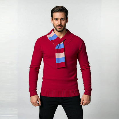 Herren Pullover V-Ausschnitt Gemütlich Modern