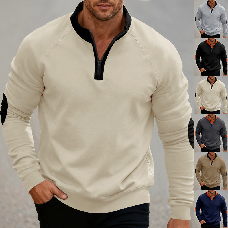 Herren Sweatpullover Stehkragen Sportlich Modern - BerlinGlamour