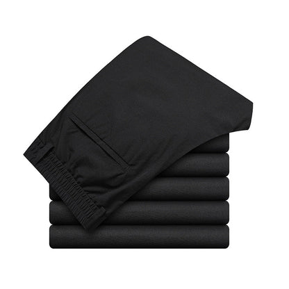 Herren Business-Hose elastisch Bequem Büro-Hose Schwarz