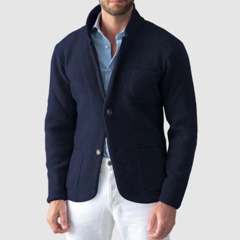 Herren Blazer Strick Modern Eleganter Schnitt