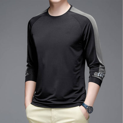 Herren Funktionsshirt Langarm Sportlich Feuchtigkeitsableitend