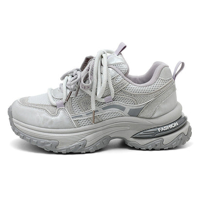 Damen Sneakers Sportlich Atmungsaktiv Laufschuhe Schwarz