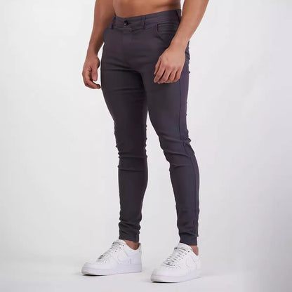 Herren Slim Fit Hosen Stretch Chinohosen Modern