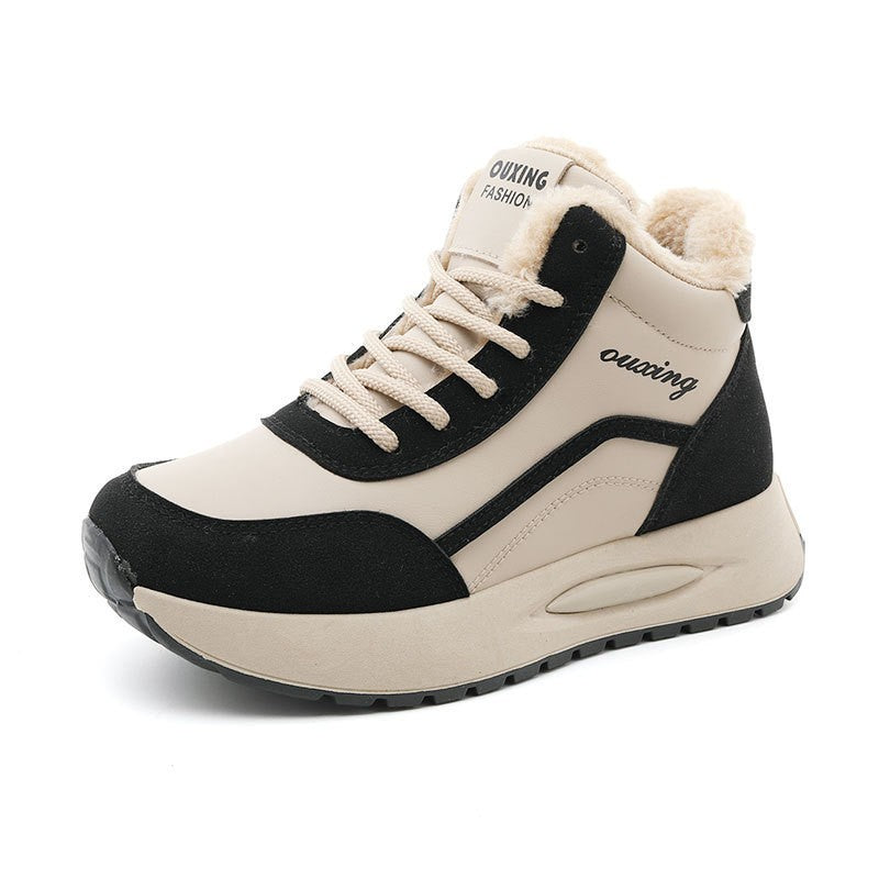 Damen Sneaker Sportlich High-Top Warmfleece Rutschfest - BerlinGlamour