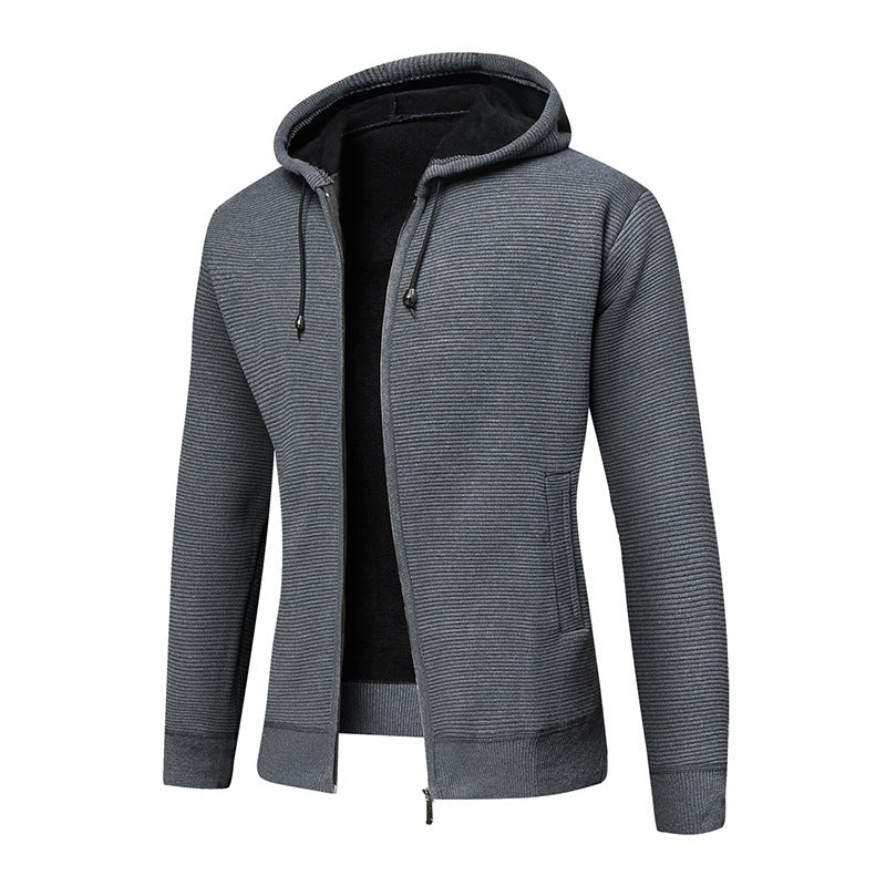 Herren Winterjacke Kapuzenjacke Gefüttert Warm
