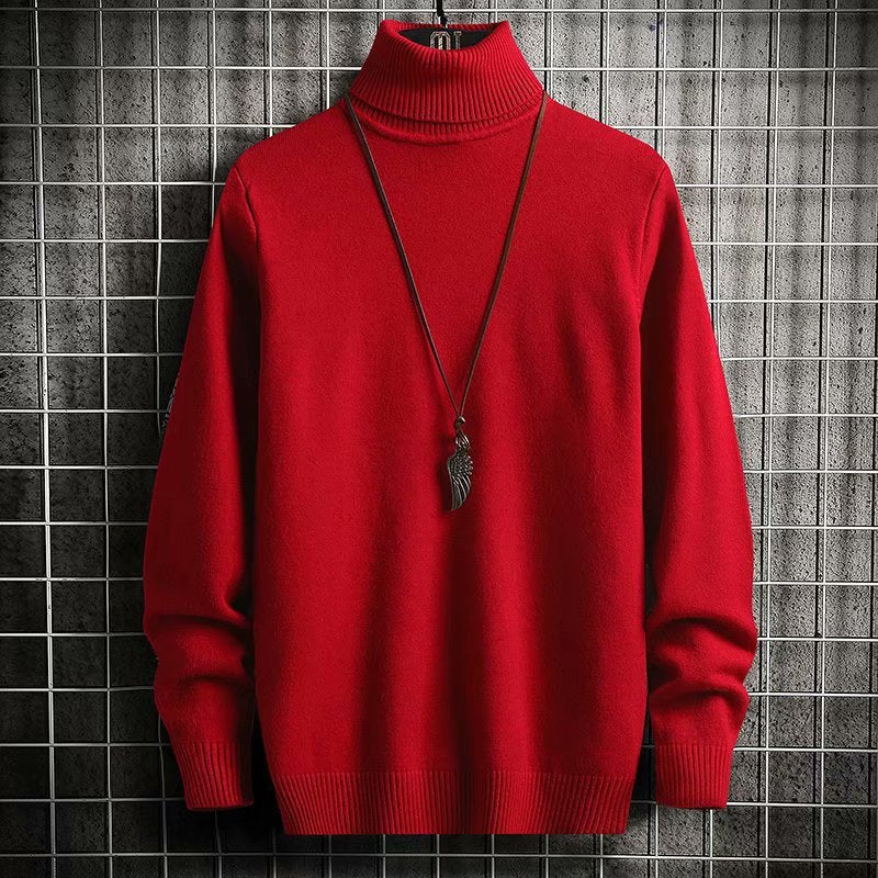 Herren Rollkragenpullover Weich Wolle Bequem