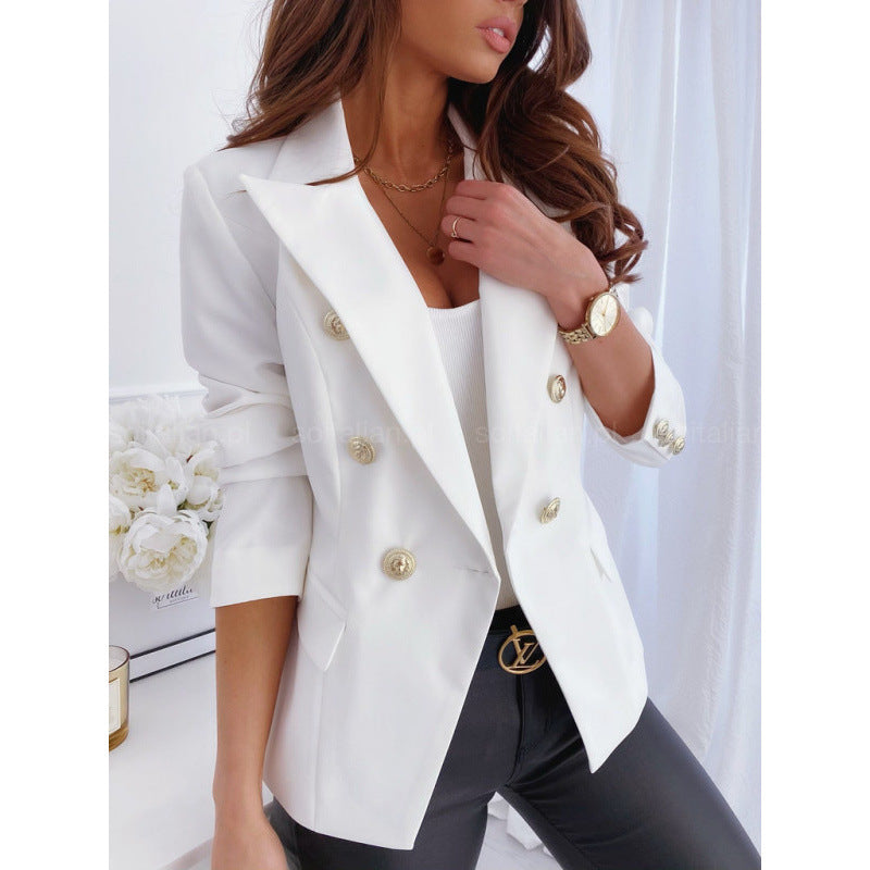 Damen Blazer Anzug Eleganter Businessanzug mit goldenen Knöpfen
