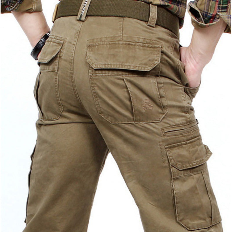 Herren Cargo-Hose Robust Vielseitig Reißverschluss Taschen - BerlinGlamour