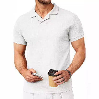 Herren Polohemd Strukturiert Modern Slim Fit