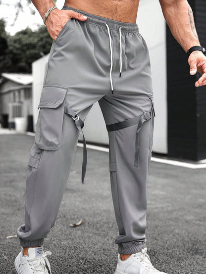 Herren Trainingshose Cargo-Style mit Taschen Modern